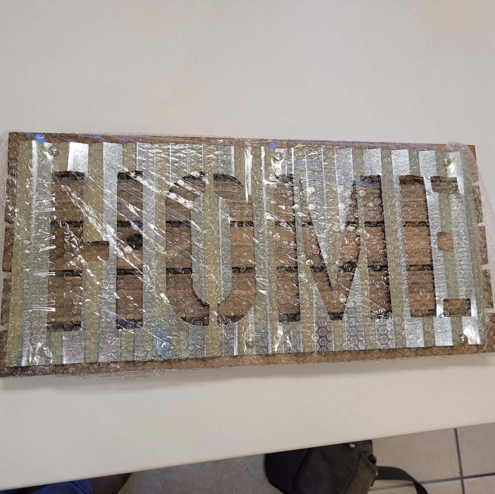 Home Metal and Wood Sign Brand New in Box